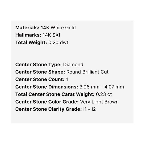 14K white gold and diamonds pendant - Picture 2 of 3